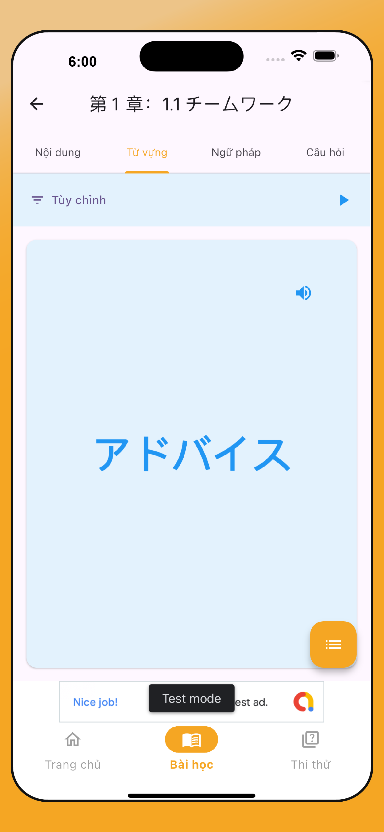 Flashcard từ vựng